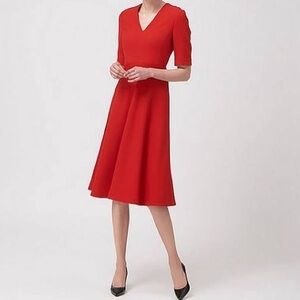 NEW L.K. Bennett VIVI Dress in Roca Red | Size 8